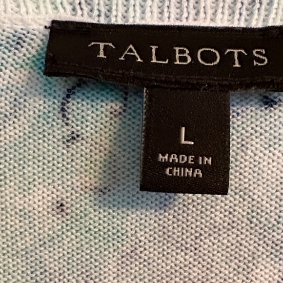 Talbots Patterned Lightweight Sweater Large - Picture 2 of 5